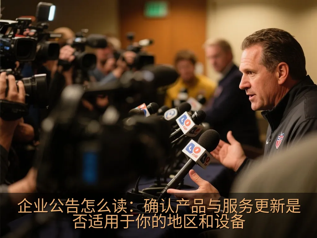 企业公告怎么读：确认产品与服务更新是否适用于你的地区和设备