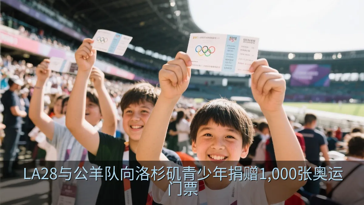 LA28与公羊队向洛杉矶青少年捐赠1,000张奥运门票